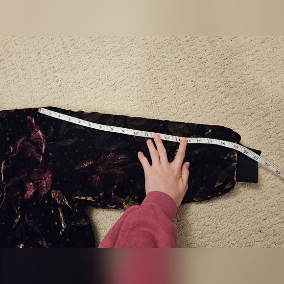 Vintage Velour Velvet Faux Fur Bomber Jacket - Picture 12 of 15